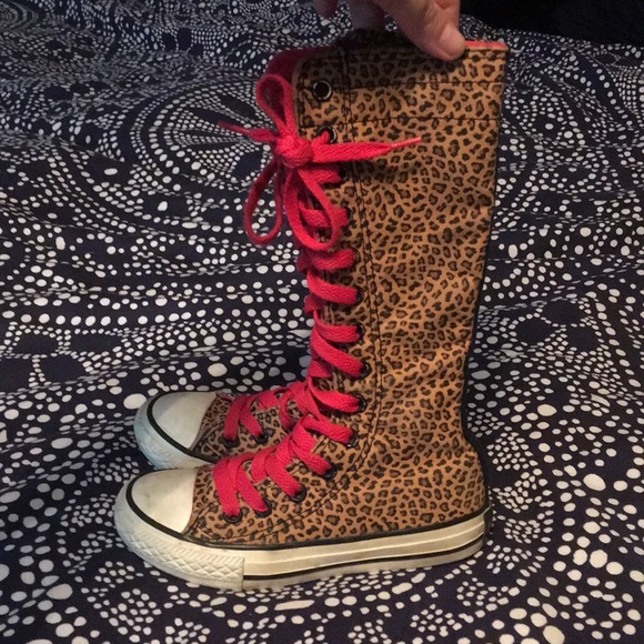 leopard print converse boots